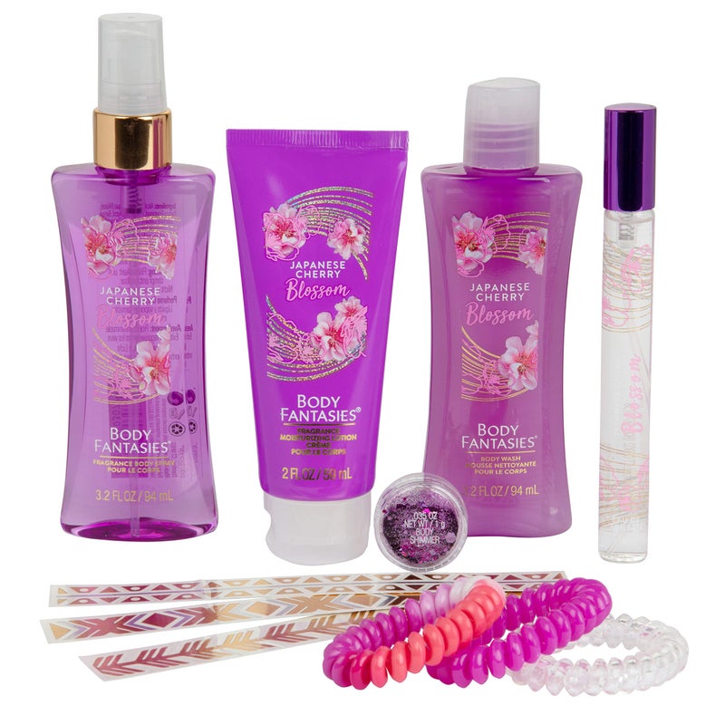 Japanese Cherry Blossom Sparkle and Shine Regimen Set by Body Fantasies Long Lasting Uplifting Fragrances Regimen Set with Only the Highest Quality Oils for Fragrance