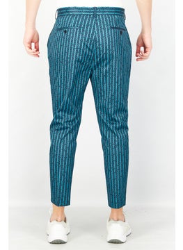 Asos Design Men Regular Fit All Over Chino Pants, Blue Combo  - Image 2