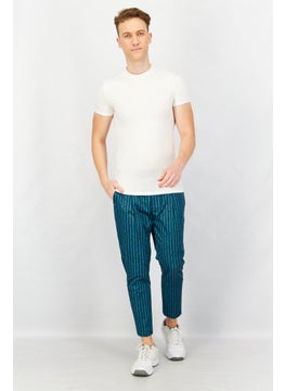 Asos Design Men Regular Fit All Over Chino Pants, Blue Combo  - Image 4