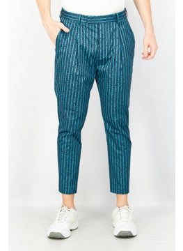 Asos Design Men Regular Fit All Over Chino Pants, Blue Combo  - Image 1