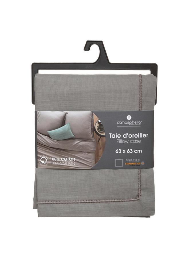 atmosphera Premium Quality Square Pillow Case Grey 63 X 63Cm 178570B - Image 4