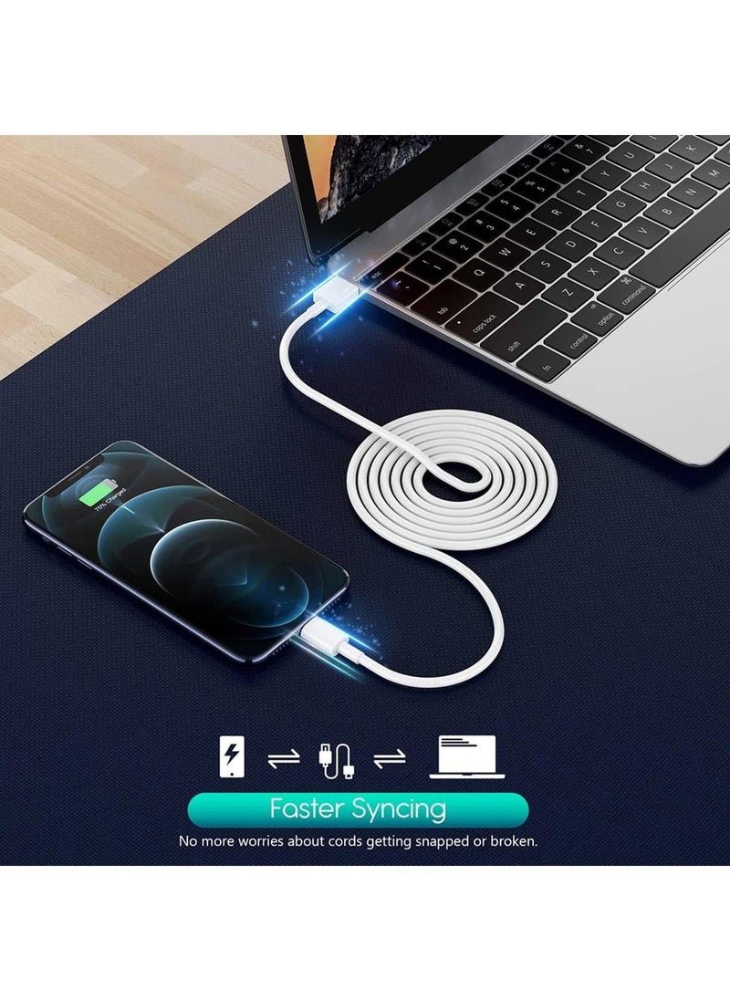 Generic - 2 Pack 3 pin USB Fast Wall Charging Power Adapter with 2 Pack 1M Lightning to USB Fast Charging Cord for iPhone 14/13/12/11/XS/X/8/7/6/iPad - Image 1