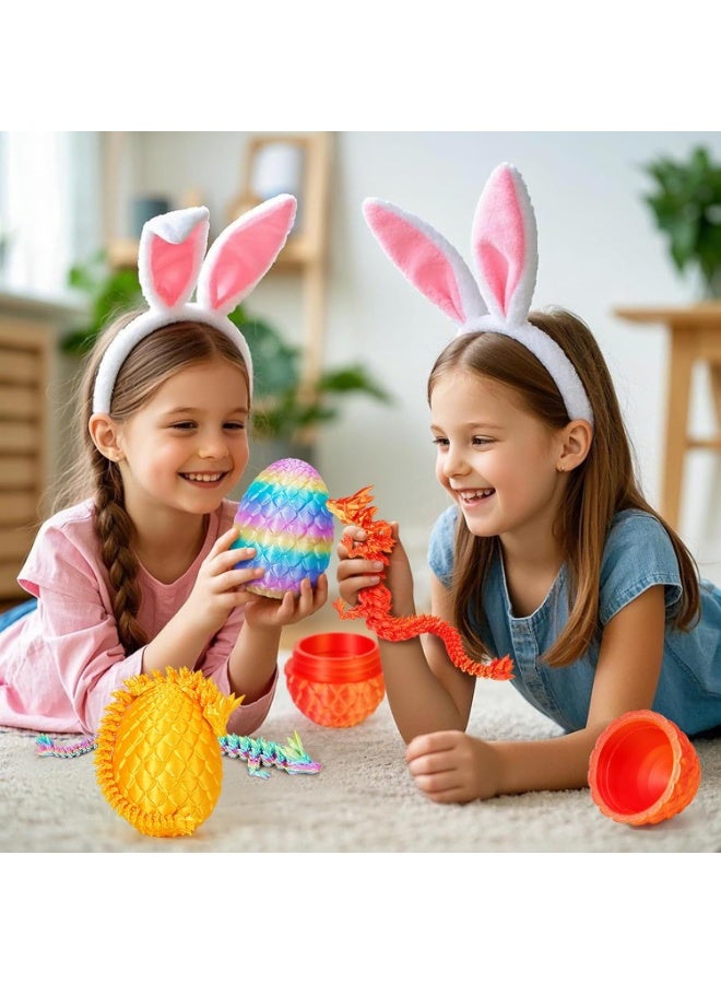 ARGT 3D Printed Dragon Egg, Dragon Eggs with Dragon Inside, Crystal Dragon Fidget Toys, Mystery Crystal Dragon, Executive Fidget Desk Toys for Gifts, Home Office Decor (Bright Yellow) - Image 4