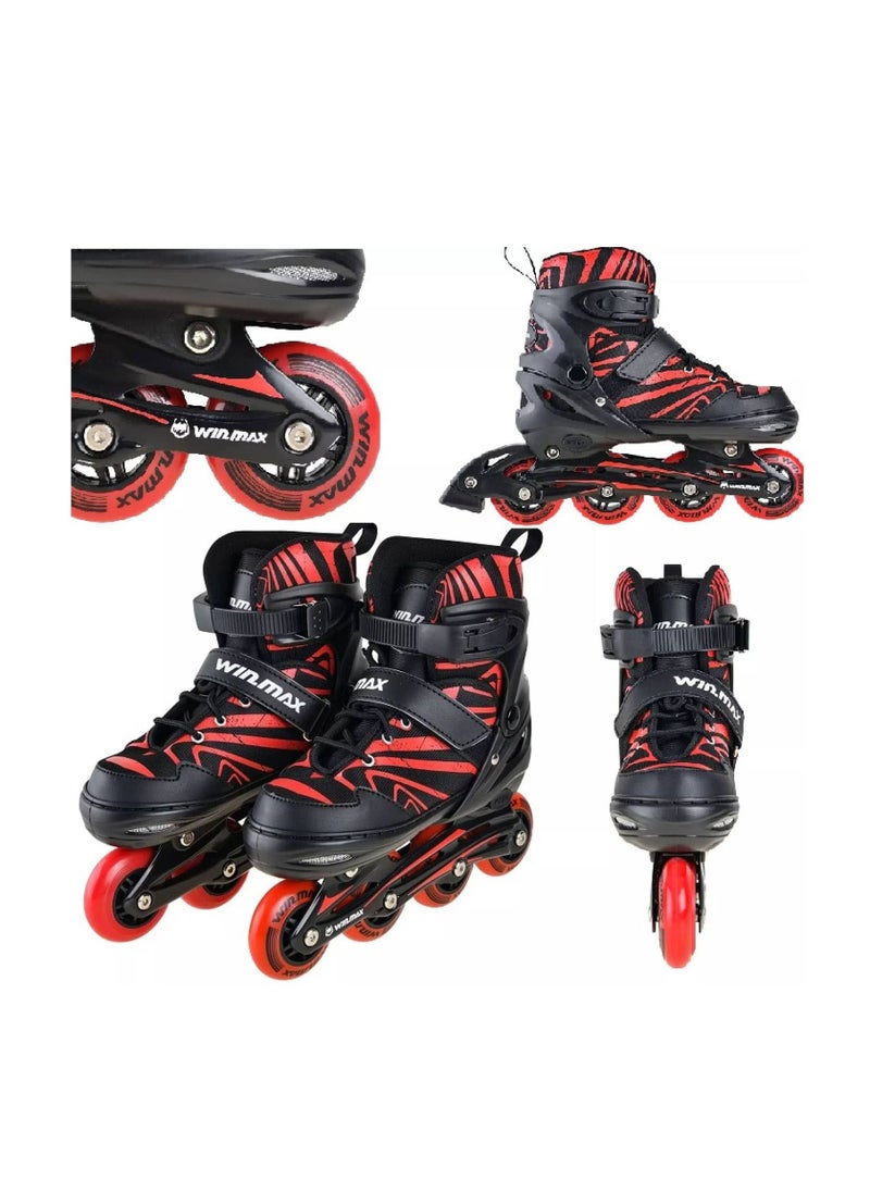 Winmax Winmax Kinetik Inline Skate Combo Set Red  - Image 2