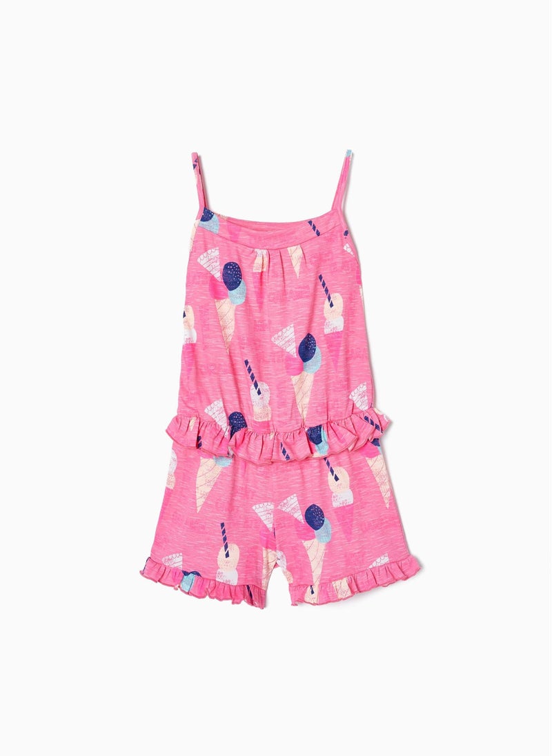 Zippy - Zippy Cotton Jumpsuit For Girls Ice Cream - Image 1