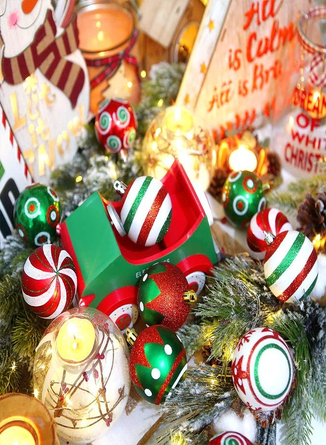 KALOR 2.36"/60mm Christmas Balls Ornaments Set, 30 Pcs Christmas Tree Decorations Balls Multi-Color Shatterproof Hanging Ornaments for Xmas Party - Image 4
