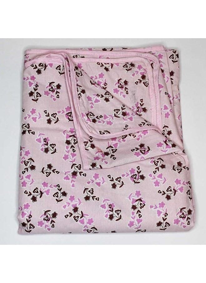IndiaWeaves Baby dohar floral pattern baby pink  - Image 1