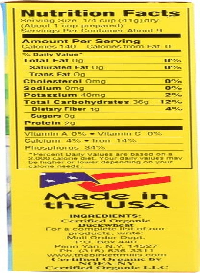 Pocono Cream of Buckwheat, 100% Organic Cereal. 13-Ounce Boxes (Pack of 12) - Image 4