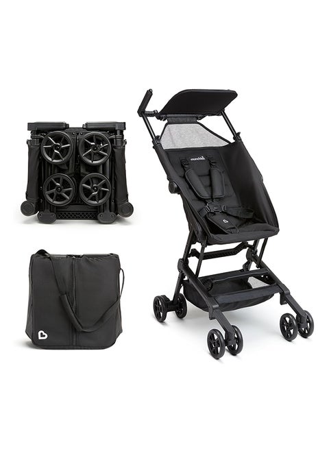 Munchkin Sparrow Ultra Compact Lightweight Travel Stroller For Infants and Toddlers – Black