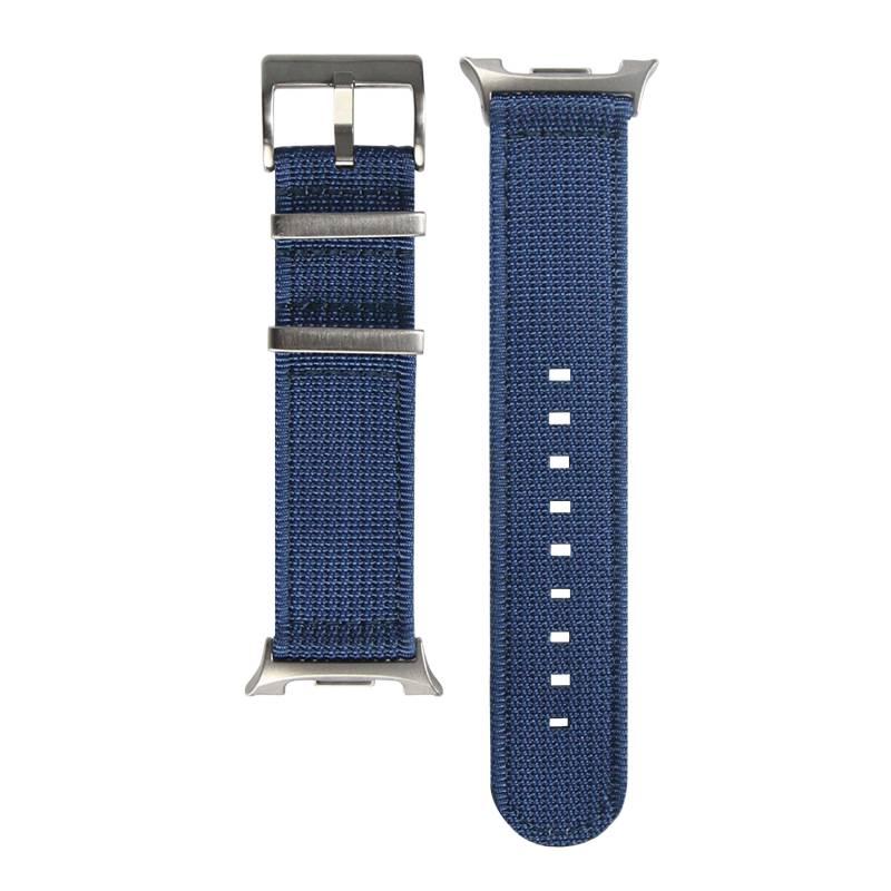 LL Blue Nylon Loop Strap Smartwatch Band Compatible with Samsung Galaxy Watch 8 with Adjustable Fit Replacement Strap for Daily Wear - Image 1