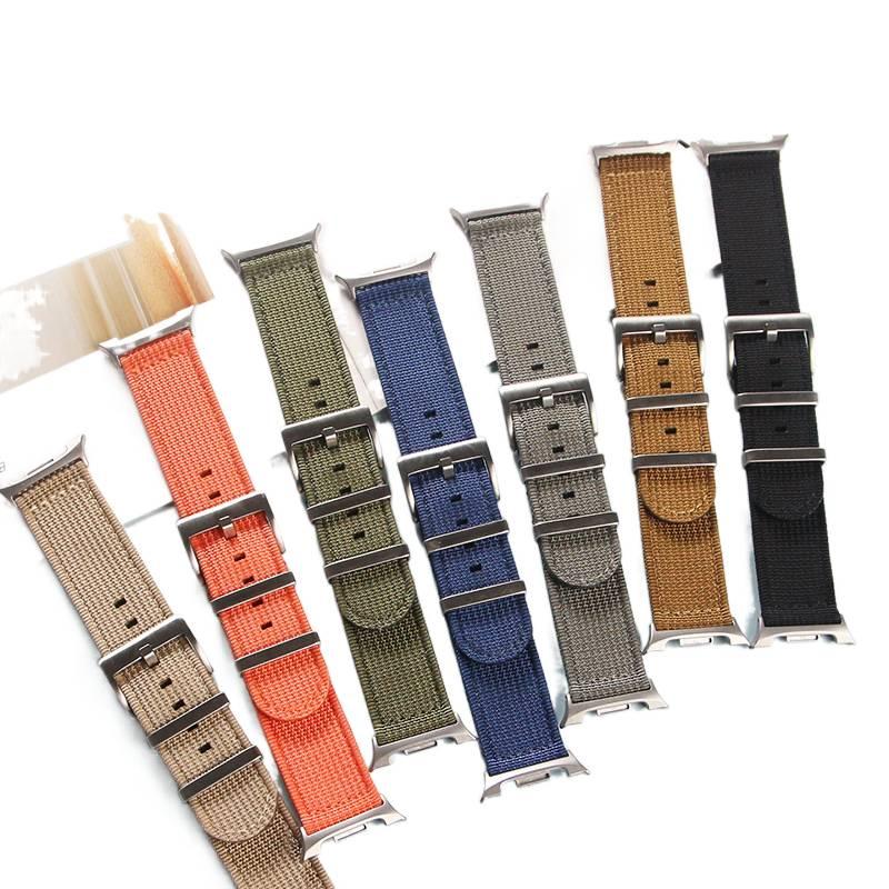 LL Blue Nylon Loop Strap Smartwatch Band Compatible with Samsung Galaxy Watch 8 with Adjustable Fit Replacement Strap for Daily Wear - Image 2