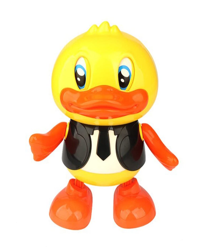VGRASSP Duck Gentleman Toy for Kids with Flashing Lights and Musical Sounds, Helps Hand Eye Coordination - Hand and Feet Dance and Moving Eyes Real Dancing Action for Child - Image 1