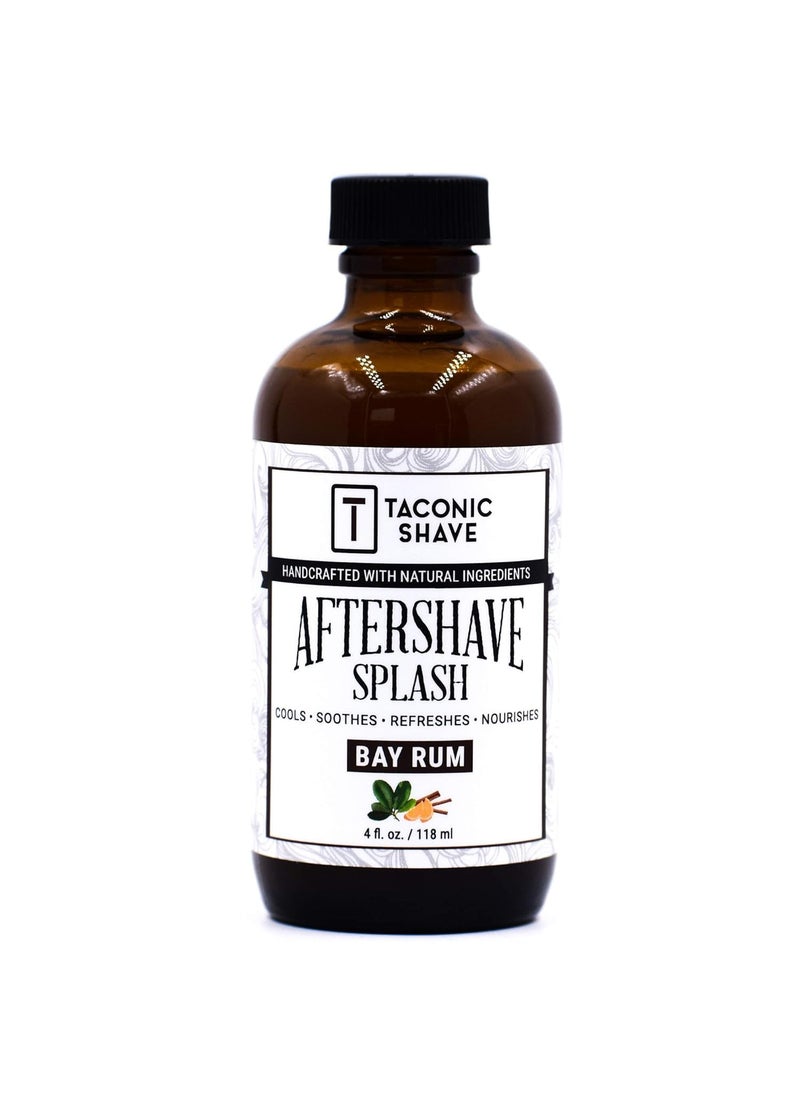 taconic shave Taconic Shave Natural Bay Rum Aftershave Splash 4oz Skin Cooling Refreshing and Moisturizing AfterShave Liquid Formula with AllNatural Ingredients Artisan Made in the USA 