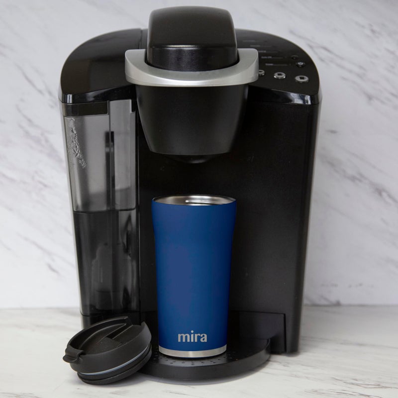 MIRA 12 oz Coffee Travel Mug - Stainless Steel Insulated Tumbler with Leak-Proof Lid - Hot & Cold Cup - Marine - Image 2