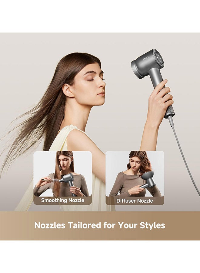 Dreame Glory Mix High-Speed Hair Dryer, 110,000 RPM Brushless Motor, 300 Million Negative Ions/cm³, NTC Temp Control, 3 Magnetic Nozzles, Ultra Lightweight 336g, Black - Image 3