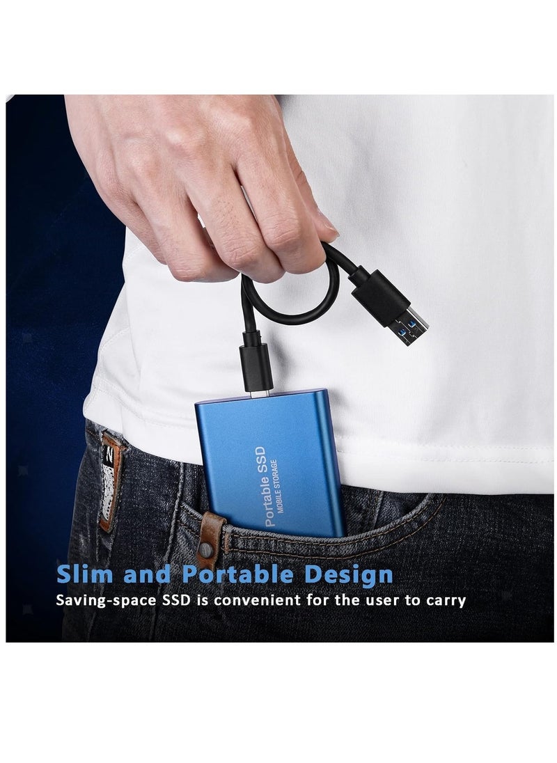Portable SSD 1TB External Hard Drive Mobile Solid State Drive Portable Hard Drive for PC Laptop and Mac Data Storage and Transfer