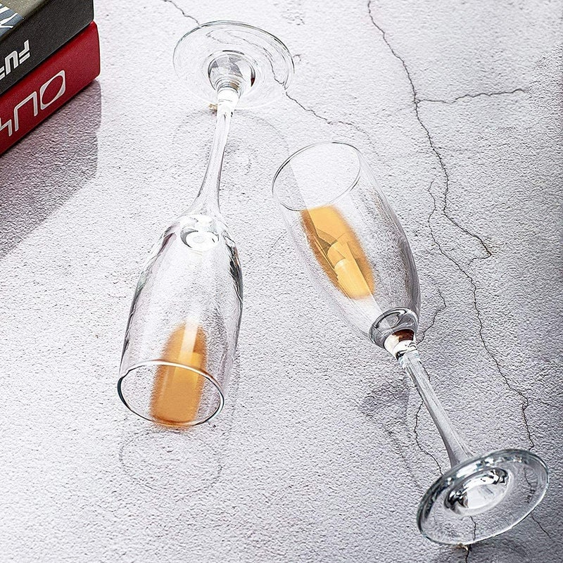 ROSEFINCH Wine Glass Red or White Wine Champagne Flute Wine Glass Set Long Wine Glass Set Long Wine Glass for Kitchen PartyGift All Purpose Glass Clear Pack of 6 - Image 4