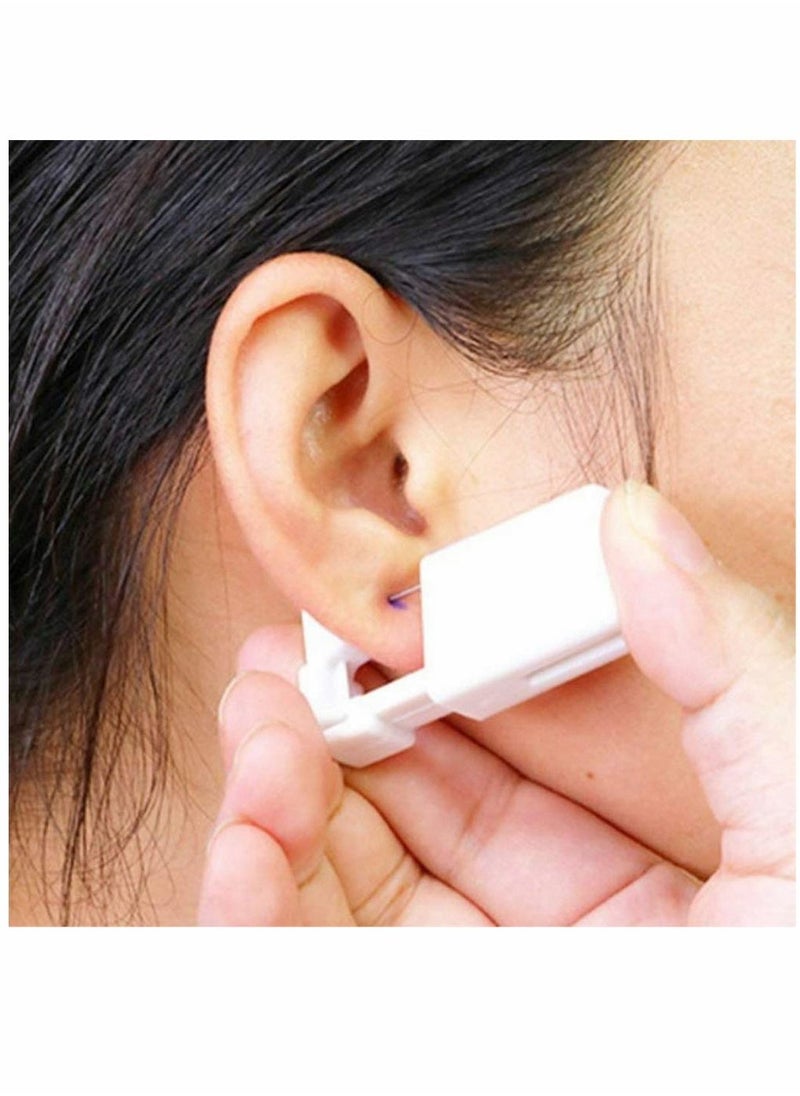 Y&D 4 Pack Self Ear Piercing Gun  Disposable Gun Kit with Earring Studs Safety Tool (silver)  - Image 2