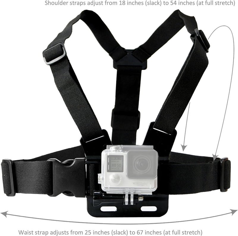 eCostConnection Adjustable Chest Mount Harness and Head Strap for GoPro Cameras - Image 2