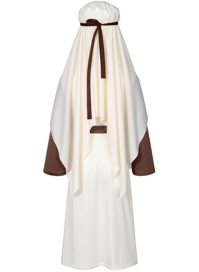 Irtysh Kids Biblical Saint Joseph Costume Jesus Robe Fancy Dress Sherherd Costume Staffs Headwrap Hat Waist Rope Set(Brown 110) - Image 3
