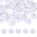 Zyghjort Satin Ribbon Flowers Bows 50 Pcs 11 Inch Satin Flowers Mini Flowers for Crafts Rhinestone Flower Ornament Appliques for Wedding Party Home Decor DIY Crafts Gift Wrapping White - Image 2