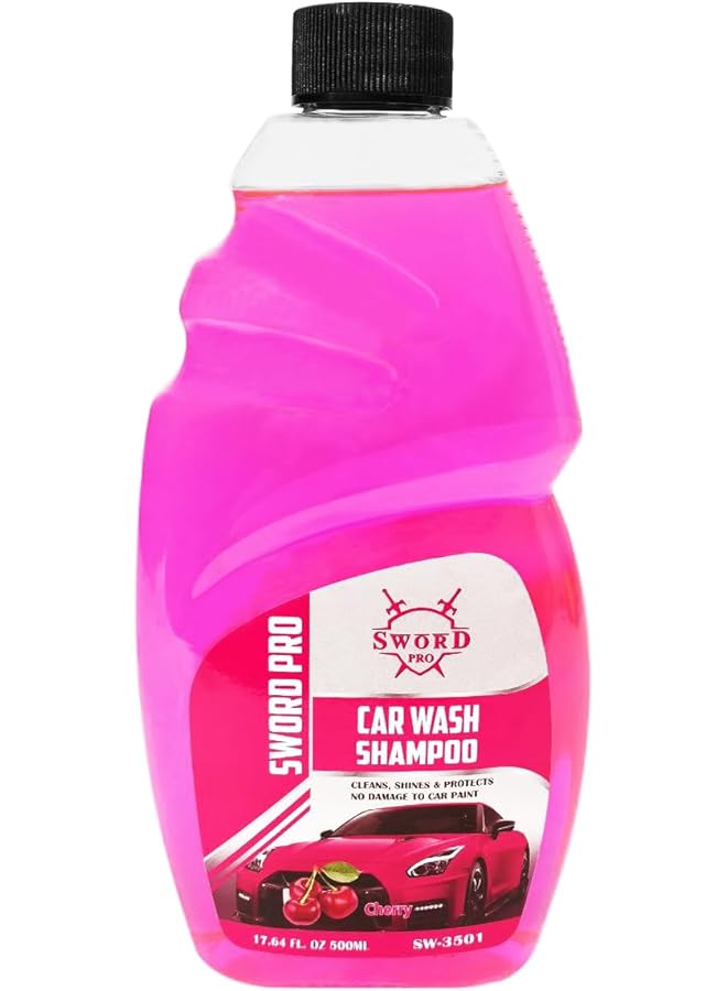 Generic Sword Pro Car Wash Shampoo 500Ml– Cherry Scented High Gloss Car Cleaner & Paint Protection Car Washing Shampoo, Sw-3501  - Image 1