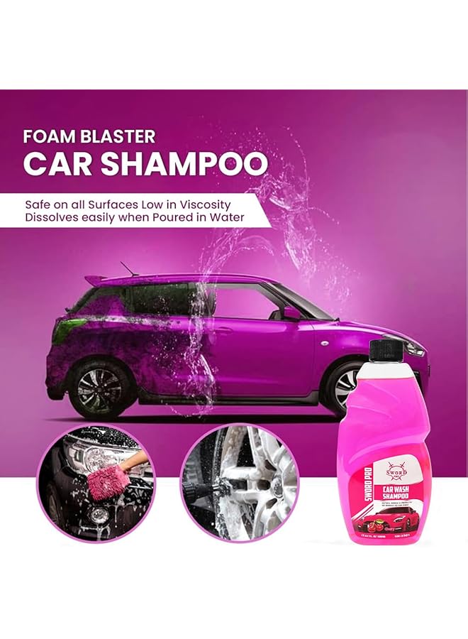 Generic Sword Pro Car Wash Shampoo 500Ml– Cherry Scented High Gloss Car Cleaner & Paint Protection Car Washing Shampoo, Sw-3501  - Image 3