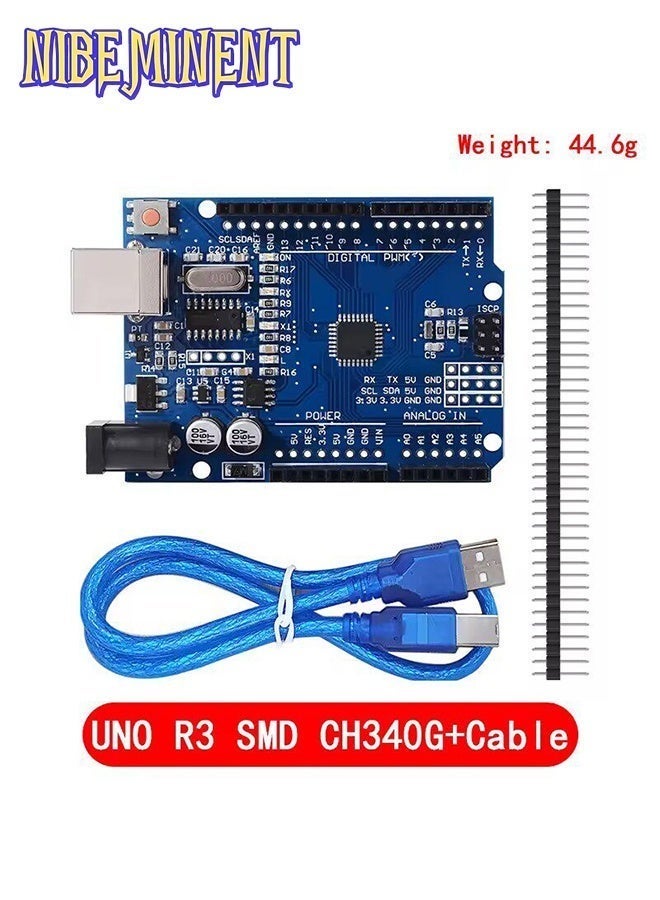 نيبمينينت لوحة تطوير UNO R3، متحكم دقيق ATmega328P مع كبل USB، 4 إصدارات متوافقة مع بيئة Arduino IDE لمشاريع DIY وتعليم STEM - Image 2