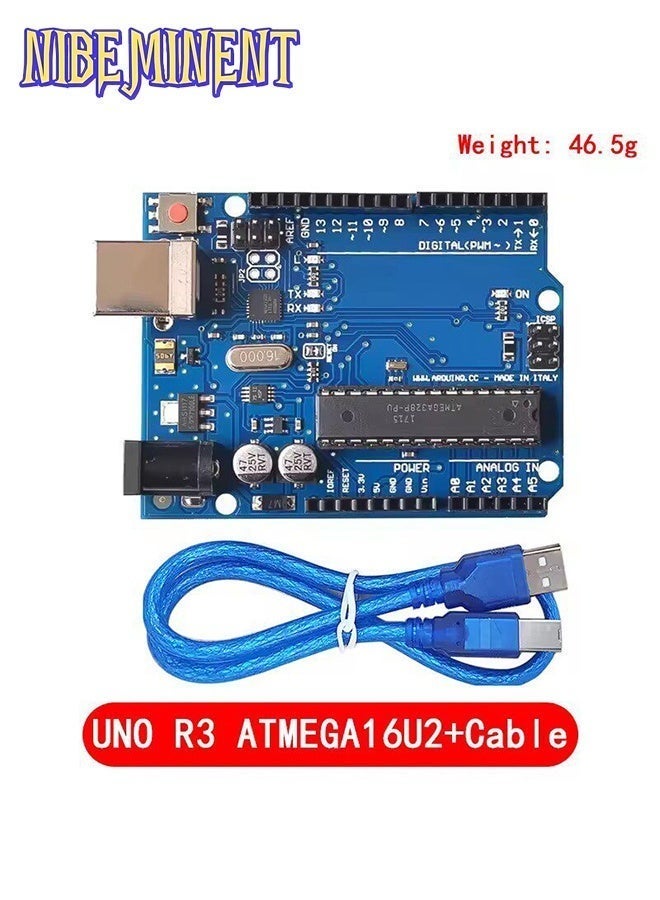 نيبمينينت لوحة تطوير UNO R3، متحكم دقيق ATmega328P مع كبل USB، 4 إصدارات متوافقة مع بيئة Arduino IDE لمشاريع DIY وتعليم STEM - Image 3