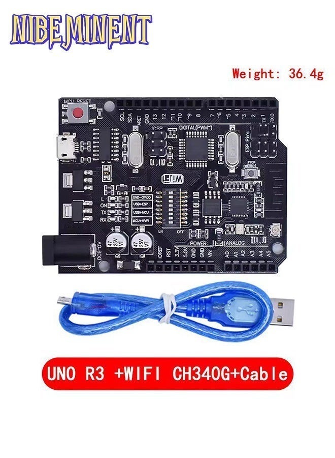 نيبمينينت لوحة تطوير UNO R3، متحكم دقيق ATmega328P مع كبل USB، 4 إصدارات متوافقة مع بيئة Arduino IDE لمشاريع DIY وتعليم STEM - Image 5