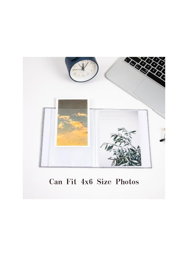 The Bros 4x6 Photo Album - Linen Cover, 26-Page Mini Book Holds 52 Pictures, Artwork, or Postcards - Image 3