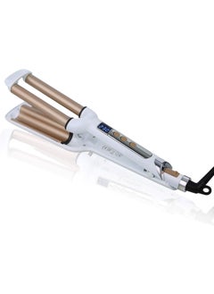 Mannice Ceramic Hair Crimper Iron Hair Waver 3 Barrel 06 inch  16mm Perm Instant Curls Crimping Hair Curling Iron Valentines Day Gifts for Women Professional Crimping Iron Gold  White 