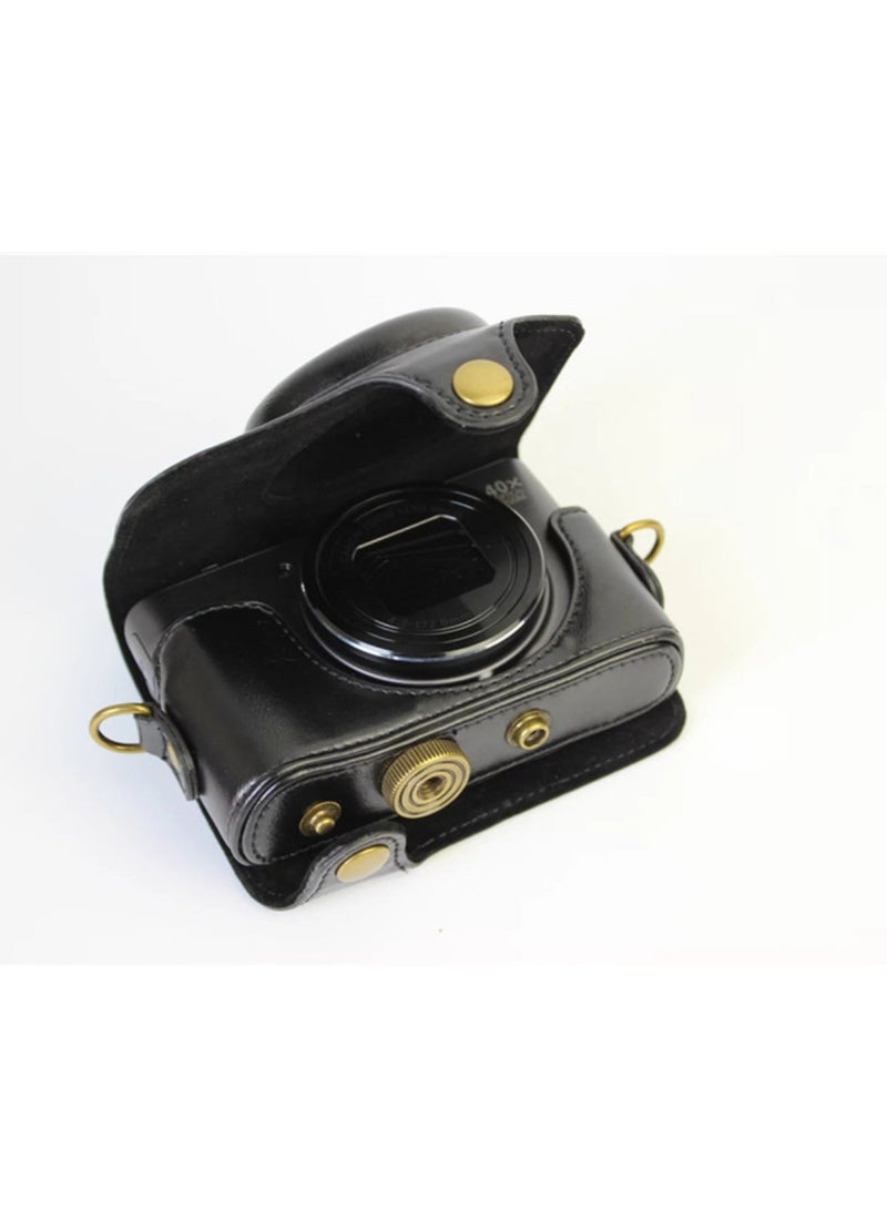 Beauenty Holster Camera Case for Canon PowerShot SX740 SX730 SX720 HS Full Body Camera PU Leather Case Bag with Strap (Black) - Image 3