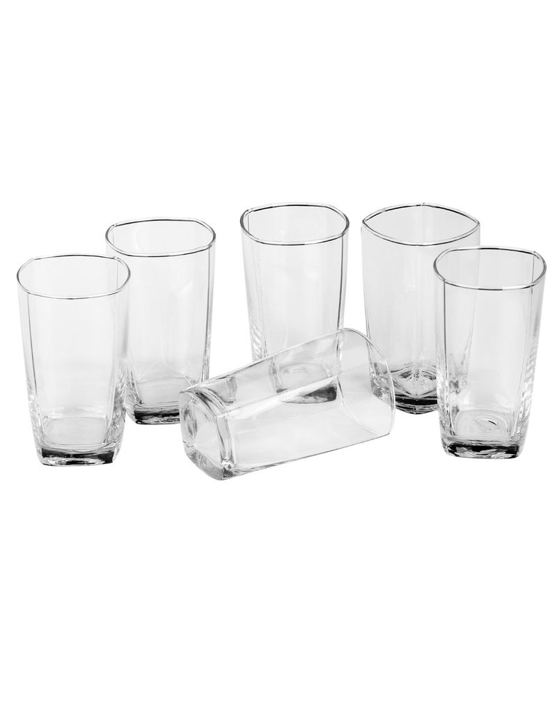 Somil Glass and Bottle Water Other Hot Cold Beverage Serving Set for Home Bar Restaurant 6 Glasses 1 Lt Bottle Green Transparent - Image 3