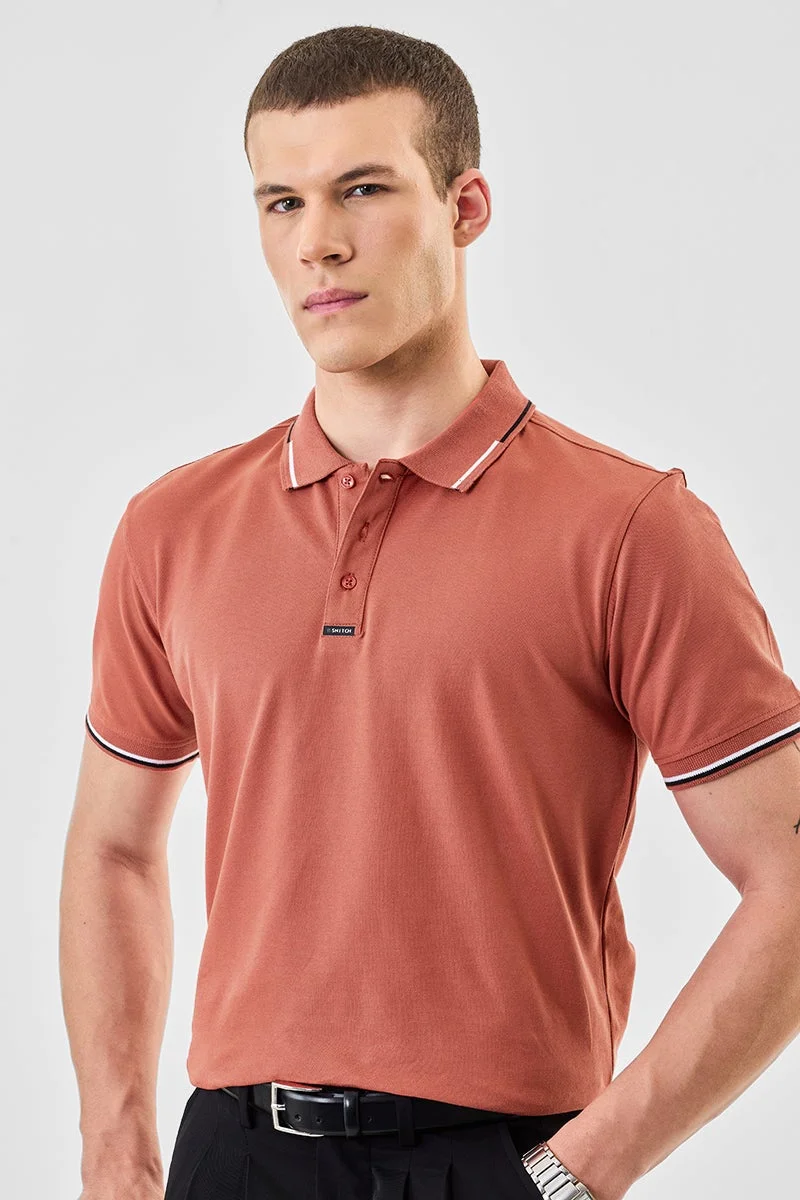 SNITCH Regular Fit Stretch Polo T-Shirt
