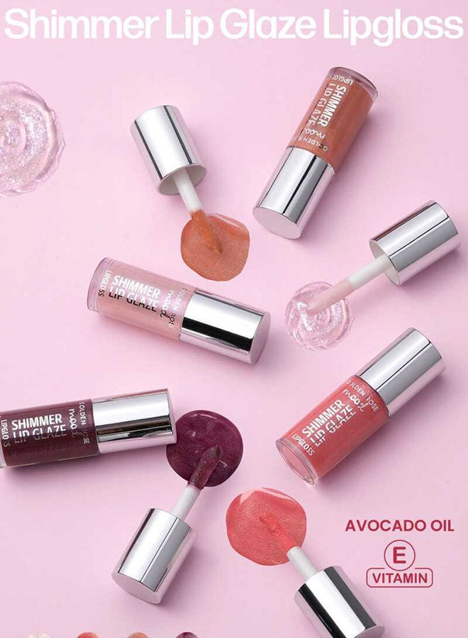 Golden Rose Mood Shimmer Lip Glaze Lipgloss No:252 Peach Fizz - Image 2