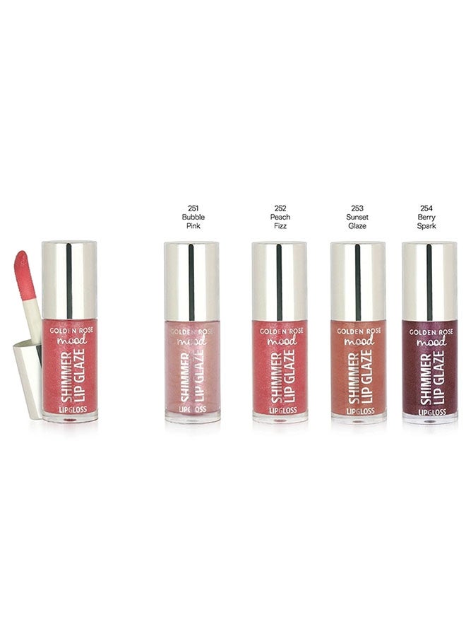 Golden Rose Mood Shimmer Lip Glaze Lipgloss No:252 Peach Fizz - Image 4