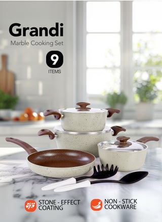 9 Pieces Brown and Beige