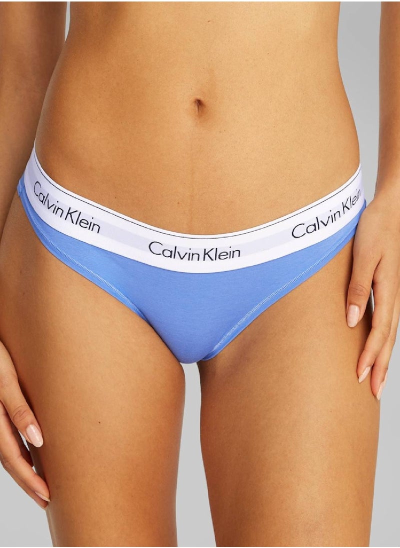CALVIN KLEIN - Women's Bikini Briefs - Cotton Blend, Blue - Image 1