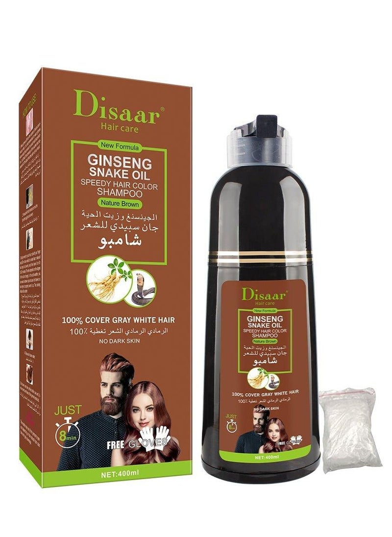 Ginseng And Snake Oil Natural Brown Hair Dye Shampoo 400 ml - pzsku/Z831FAD8A21F0C15539B8Z/45/_/1732595211/64a010ba-24af-4bf6-896a-6413ddb908b7