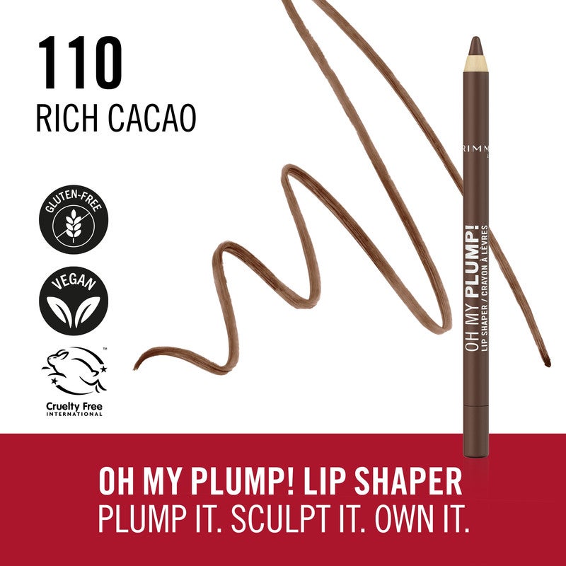 RIMMEL LONDON Rimmel Oh My Plump! Lip Shaper - 110 - Rich Cacao, 1.2g - Image 3