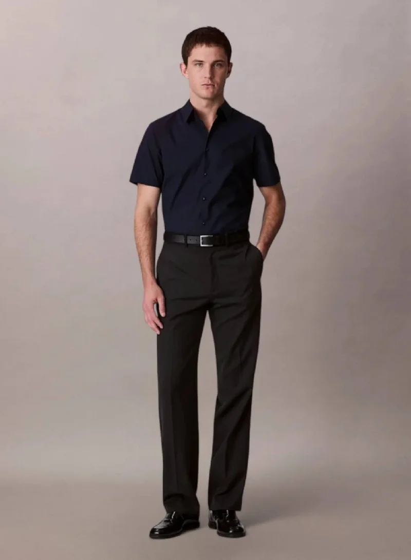 Calvin Klein Dark Sapphire Cotton Stretch Slim Button-Down Shirt for Men | Best Price UAE