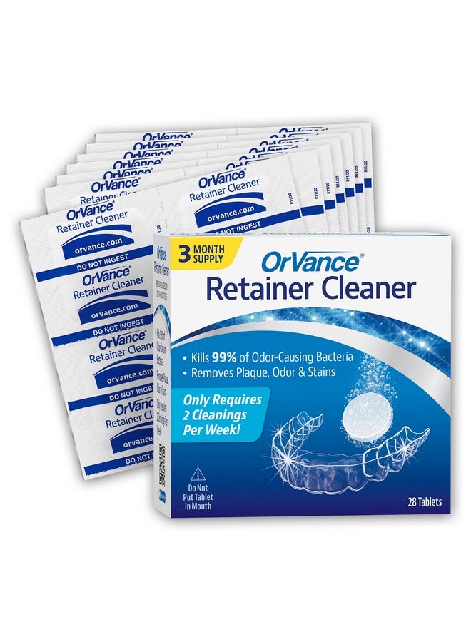 OrVance Retainer Cleaner Tablets (28 Count) | Only 2 Cleanings Per Week Required | Removes Odors, Stains, Plaque for Invisalign, Mouth/Night Guards, and Removable Dental Appliances - Image 2