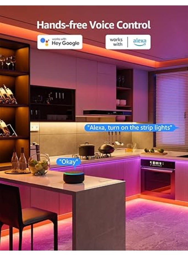 Lepro SE1 AI Smart RGB LED Strip Lights 5M, Voice & App Control, Works with Alexa & Google Home, Music Sync, AI Lighting Design Assistant, Colour Changing LED Lights for Bedroom, 2.4G WiFi, No Remote - Image 2