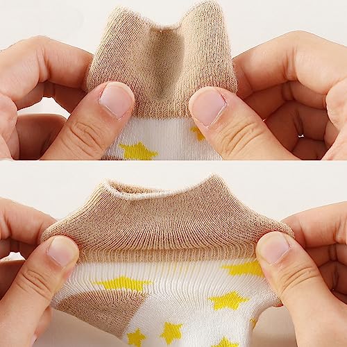 MAMIMAKA Baby Girls Caps Mittens and Thick Warm Socks Cotton Newborn Essentials Accessories (Hats+Gloves+Terry Socks),0-6 Months - Image 4