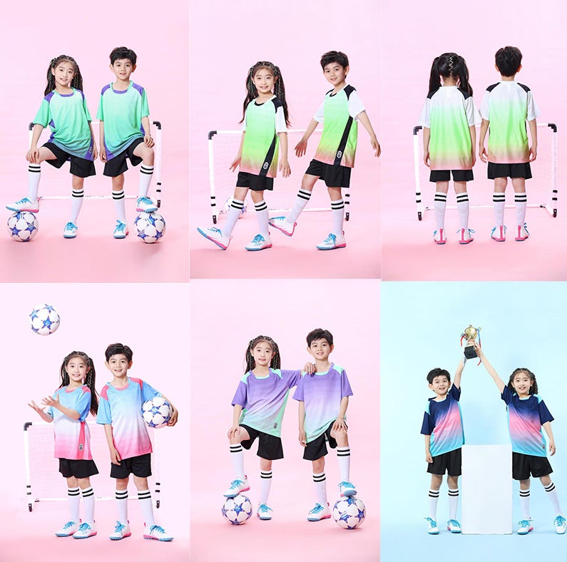 New Children'S Football Clothes Suit Boys And Girls Sports Training Clothing Short-Sleeved Football Clothes For Primary And Secondary School Students - Image 2