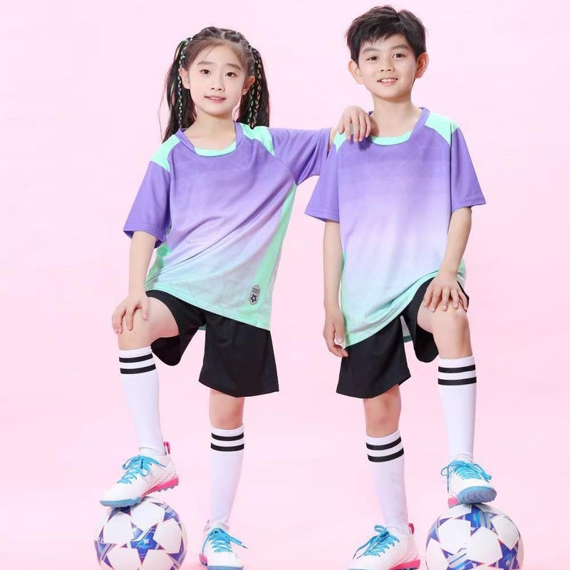 New Children'S Football Clothes Suit Boys And Girls Sports Training Clothing Short-Sleeved Football Clothes For Primary And Secondary School Students - Image 4
