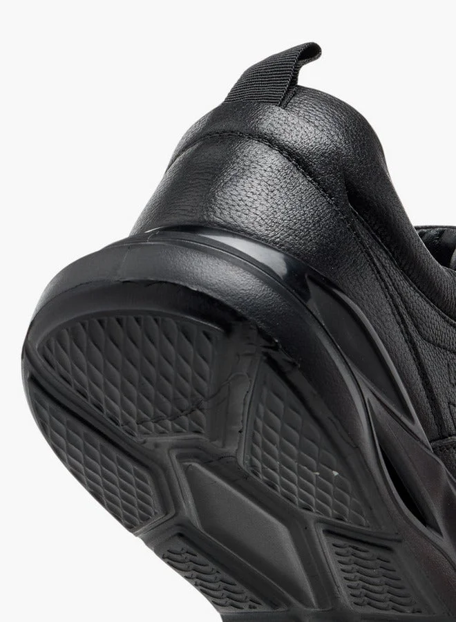 Le Confort BLACK Men Panelled Lace-Up Sneakers  | Best Price UAE