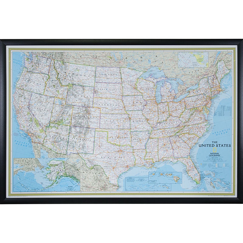 Craig Frames Wayfarer Classic United States Push Pin Travel Map