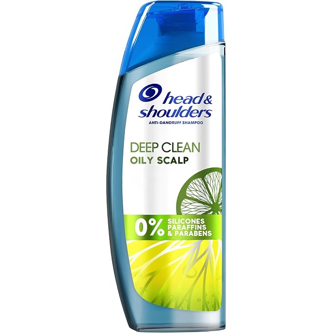 Head & Shoulders Deep Clean Anti-Dandruff Shampoo Severe Oil Control, Deep Cleans Scalp Pores, Controls Dandruff, Flaking, Scaling & Oiliness, Silicone, Paraben & Paraffin-Free, 400ml